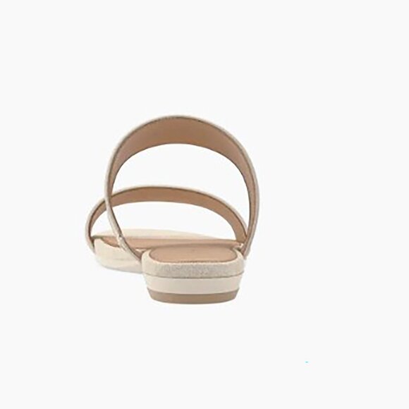 Pashion FootWear Convertible Heel Sandals- "The Slide" Ivory Linen Size 10 NWB - Picture 5 of 5